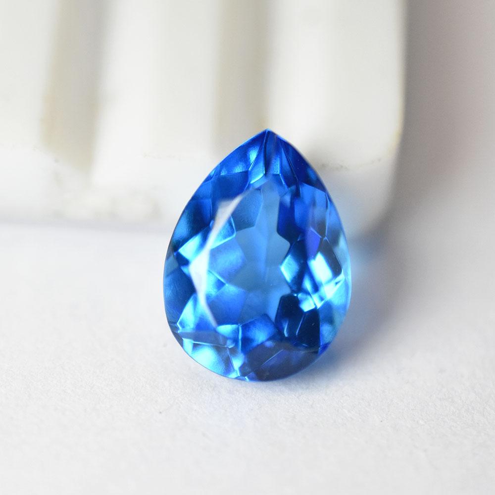 7.20 Ct Natural Ceylon Blue Sapphire Pear Cut Loose Gemstones For Gift