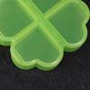 Portable Plastic Pill Storage Box With Independent Opening Design Four-Leaf Clover 4 Grids Pill Organizer Drug Separation Box