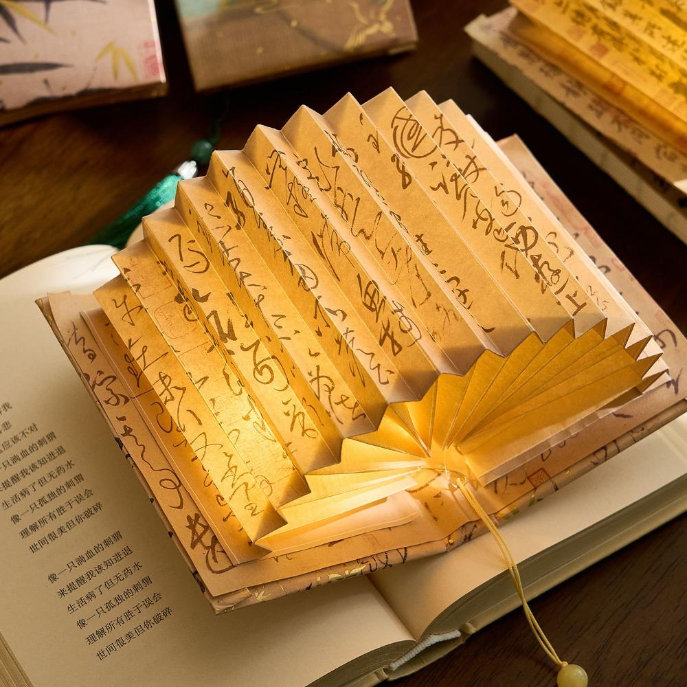 Каллиграфия DIY Книжная Лампа Веерная Художественная Книжная Лампа Украшение Складная Книжная Лампа Главная