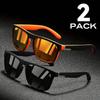 2pcs Square Sunglasses Anti Glare Sun Shades For Summer Party Vacation Travel Driving Fishing