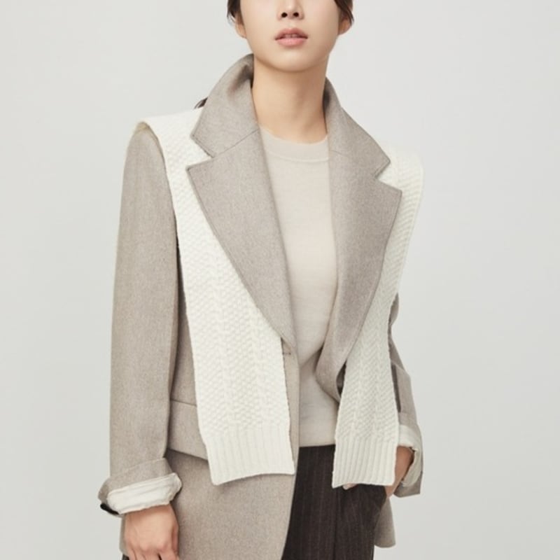 Morbido Pure Wool Cable Shawl Muffler _ 4 Colors