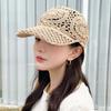 Peaked Cap Women's Summer Thin Hollow Crochet Hat Women's Summer Versatile Knitted Hat Fashion