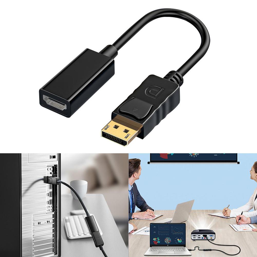 BUDI 4K 1080P DisplayPort To HDMI Adapter DP Male To HDMI-Compatible HD Female Video TV Cable L D4A5