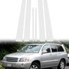 6Pcs Chrome Plated Car Door Window Column Pillar Posts Trims Decorative Stickers Auto Accessories Fit for Toyota Highlander 2001-2007
