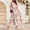 Women's Flowing Dresses Women's Summer Dresses Casual Sleeveless Long Dresses Cute Floral Long Dresses