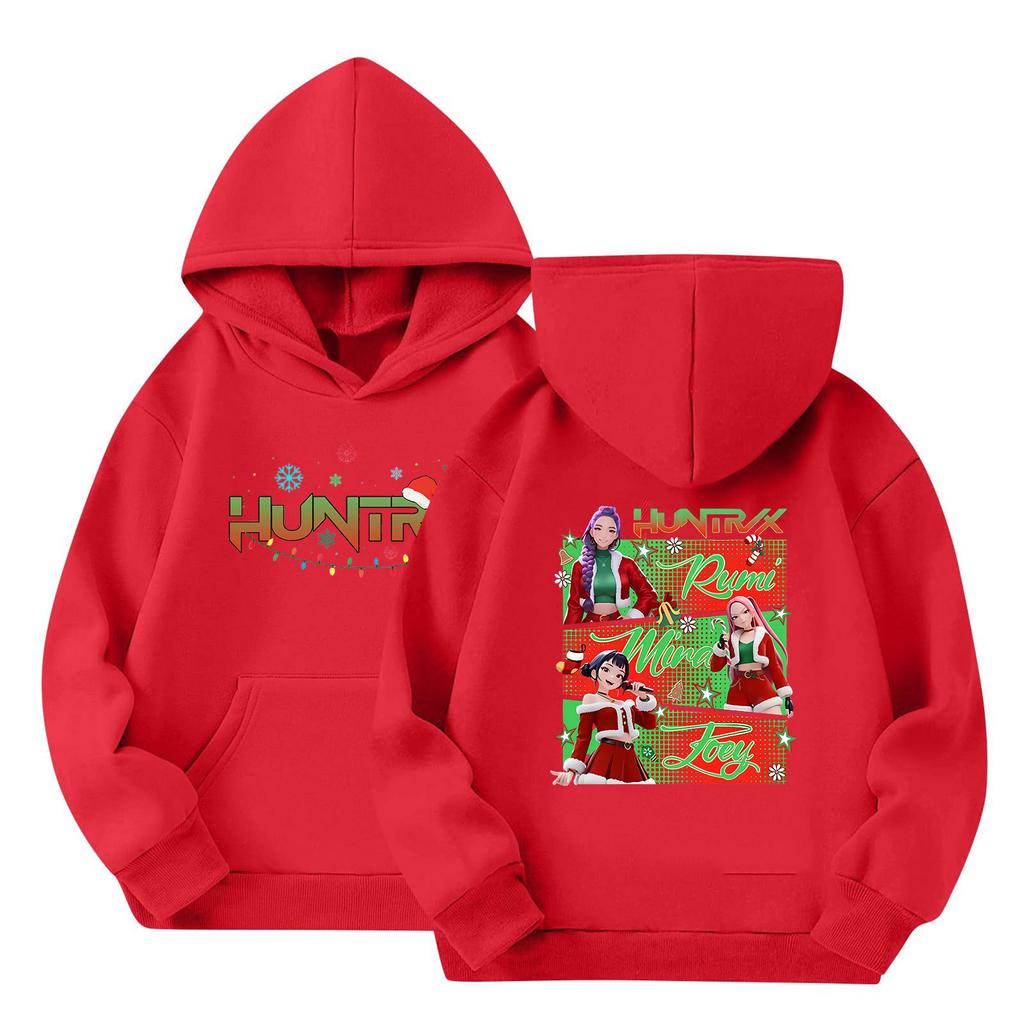 Kids' Long Sleeve Loose Pullover Letter Print Drawstring Hooded Sweatshirt