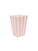 12Pcs Popcorn Paper Boxes Buckets Pink White Stripes Bags Snack Containers for Movie Night Birthdays Carnival Party Supplies
