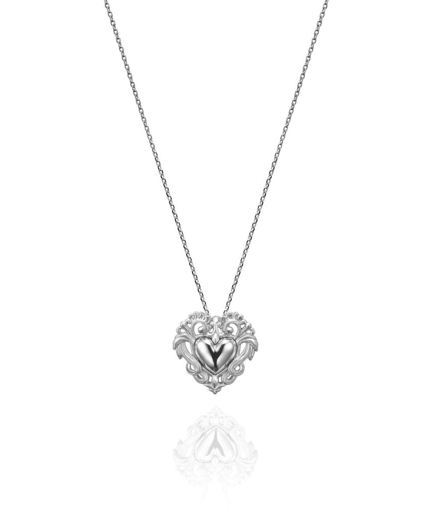 Trencadism Art Nouveau Heart Necklace Silver 925 Necklace Ann18Ht