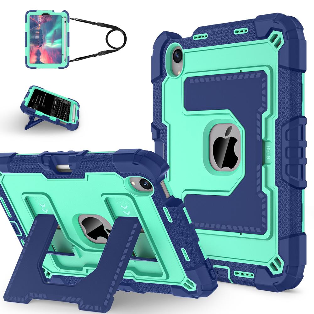 Shockproof Silicone+PC Tablet Cases for 8.3'' IPad Mini 7/6 2024/2021 7th/6th Mini7/Mini6 Case Cover Coque Stand Shell