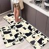 1Pcs Anti Fatigue Kitchen Rugs,  Cats Animal Print Waterproof Non-Slip Thick Cushioned Kitchen Mat Heavy Duty Comfort Standing Mat for Kitchen