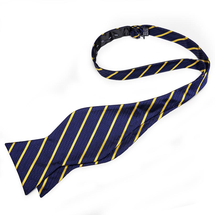 Набор галстуков-бабочек для мужчин, синий полосатый галстук-бабочка с кисточкой, брошь-булавка, галстук, запонки, Dibangu