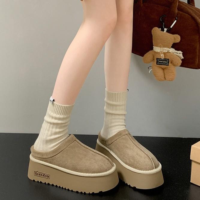 Модные и легкие интернет-знаменитости, толстые подошвы, тапочки-мешки, женская одежда 2025 года, новые осенне-зимние туфли для увеличения роста на одну ногу