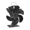 6Blades Stove Fan Without Electricity Fireplace Fan Heat-Powered Efficient Heat Distribution for Fireplaces Wood Burners