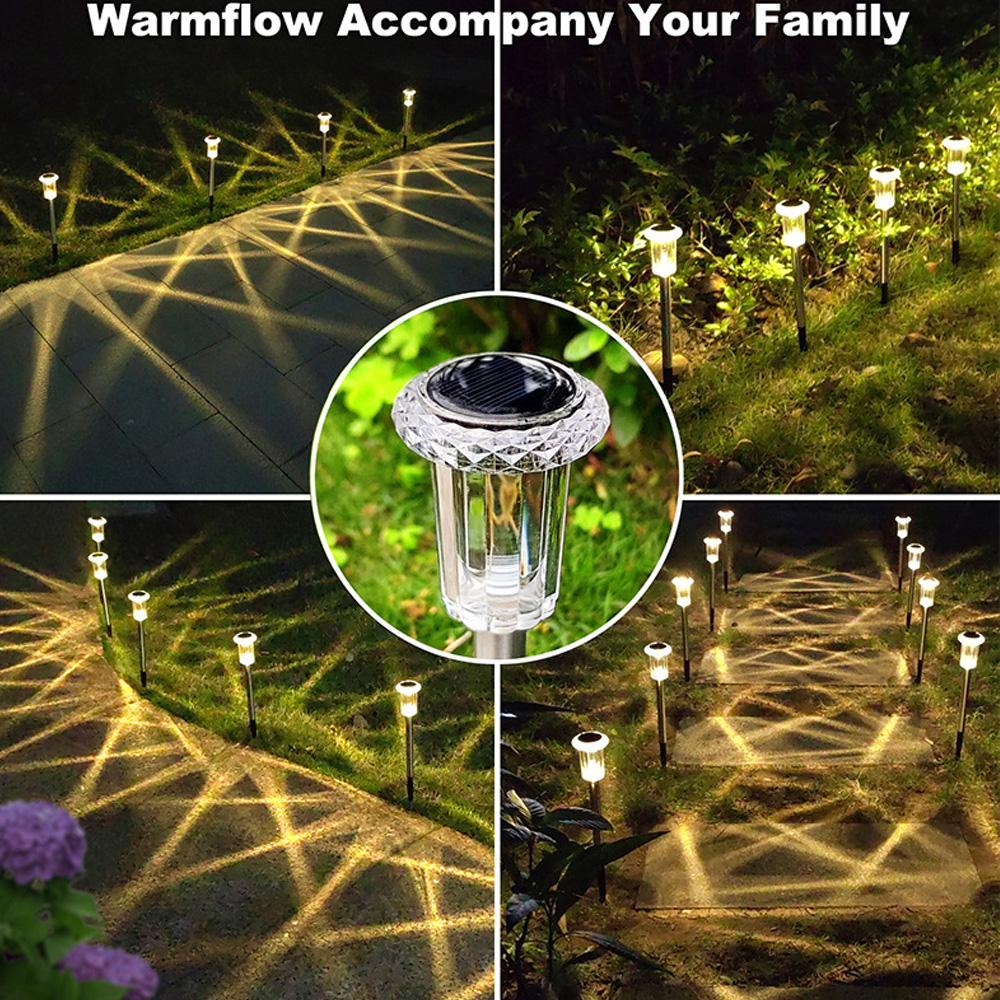 Solar Outdoor Lights Garden Lamp Solar Powered Waterproof Landscape Path Outdoor for Yard Backyard Lawn Patio Decorative