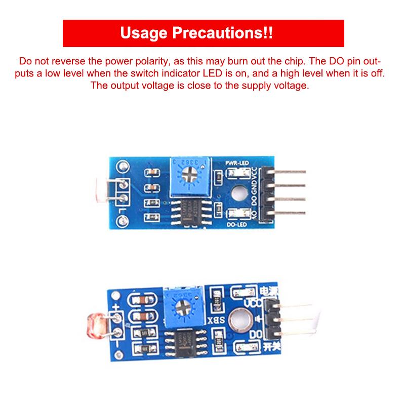 3 Pin/ 4 Pin Photoresistor Brightness Resistance Modules Digital Light Intensity Detection DIY Photosensitive Sensor Module