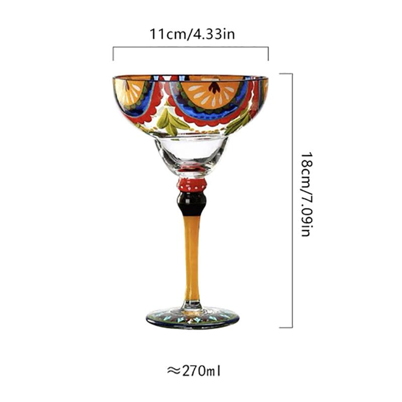 Ручная работа, красочные бокалы для маргариты, изысканная бессвинцовая коктейльная посуда для свадебной вечеринки, уникальный кубок для напитков