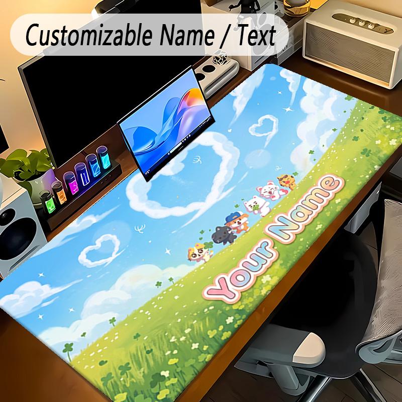 Large Mouse PadENHYPEN Custom Name Text Personalized Desk Mat Non Slip Gaming Pad