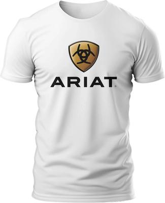 Ariat International Логотип Смешная Футболка S-4XL СДЕЛАНО В США Унисекс Футболка