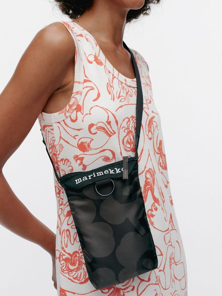 Сумка через плечо Marimekko Neat Phone Pocket Unikko, Женская, 52152259694124, Темно-серый x Серый