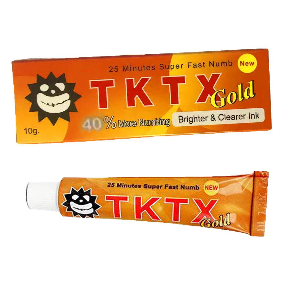 10 г обезболивающий крем для татуировки, быстрый обезболивающий крем с золотом TKTX40%, полупостоянный
