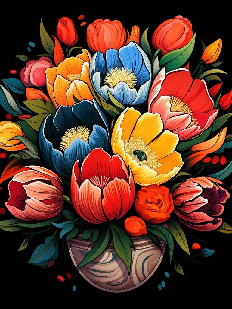 DIY Алмазная вышивка Цветок ромашки Рукоделие Картина Пион Ваза Стразы Картина Пейзаж Мозаика Настенный декор