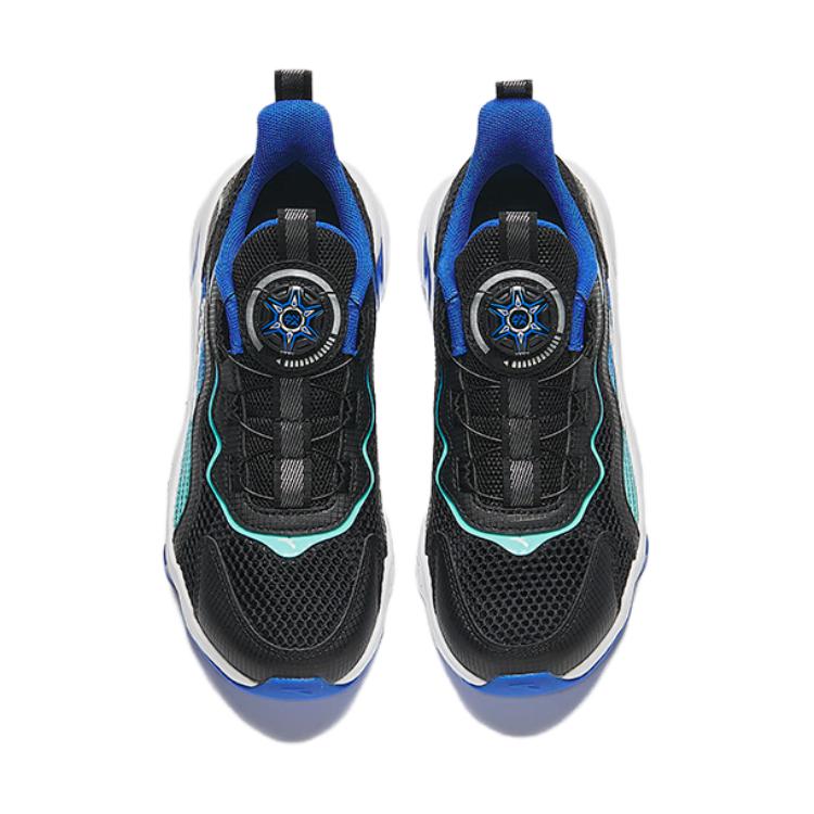 Anta Удобные универсальные нескользящие прочные низкие детские кроссовки для бега Детские кроссовки черные синие зеленые A12435573-2