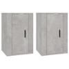 816665 vidaXL Meubles TV muraux 2 pcs Gris béton 40x34,5x60 cm