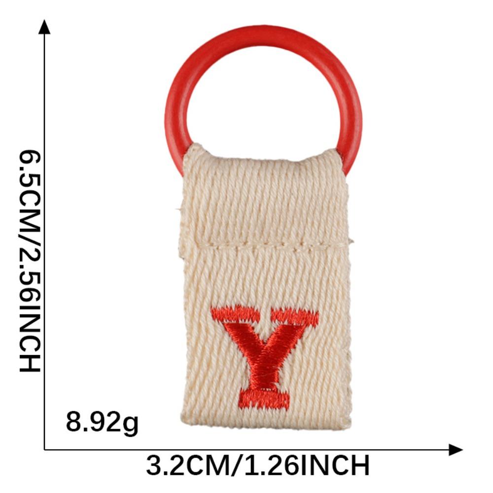 Embroidery 26 Letter Key Chain Key Ring Business Key Holder Creative Alphabet Car Key Buckle  Man