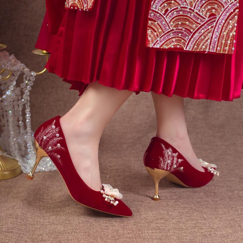 Модные каблуки Туфли на тонком каблуке Сексуальные туфли-лодочки 2025 Новые Универсальные Сандалии-слипоны Женские Остроносые На танкетке На шнуровке Шпилька Кроссдрессеры