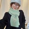 Шарф-бабочка Luochi Knitting: Женский зимний теплый, ветрозащитный шерстяной шарф-снуд