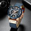 Luxury Chronograph Complete Calendar Quartz Wristwatch Men Analog Leather Sports Watches Army Military Watch