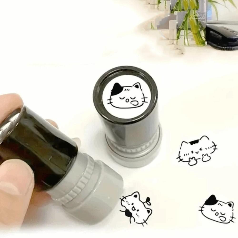 Cat Designs Kitten Stamp 11Styles Cartoon Stamps Durable Black Cat Stamp Stationery