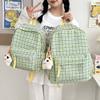 Школьный рюкзак в клетку для женщин, рюкзак большой емкости для девочек-подростков