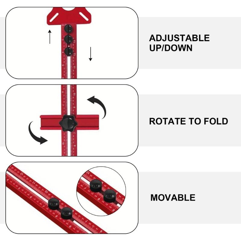 Easy Installation Woodworking Enthusiasts Adjustable Aluminum Router Trimmer Machine Support Bracket Base Trimming Tasks