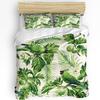 Green Parrot Animal Tropical Plant Flower 3Pcs Bedding Set For Double Bed Home Textile Duvet Cover Quilt Cover Pillowcase