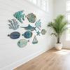 10Pcs Retro Ocean Animal Decoration Wall Art Fish Wall Decor Vintage Fish Decorative Plate  Hawaiian