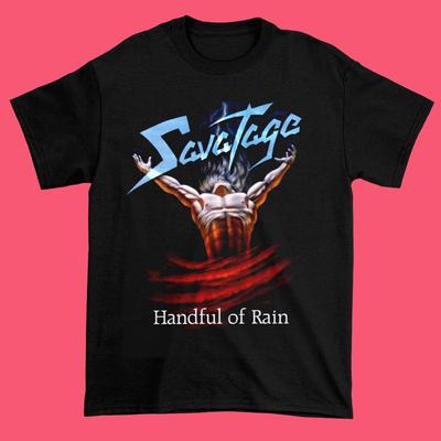 Футболка Savatage Band Handful Of Rain, Хлопок, Все Размеры, Черная, In426