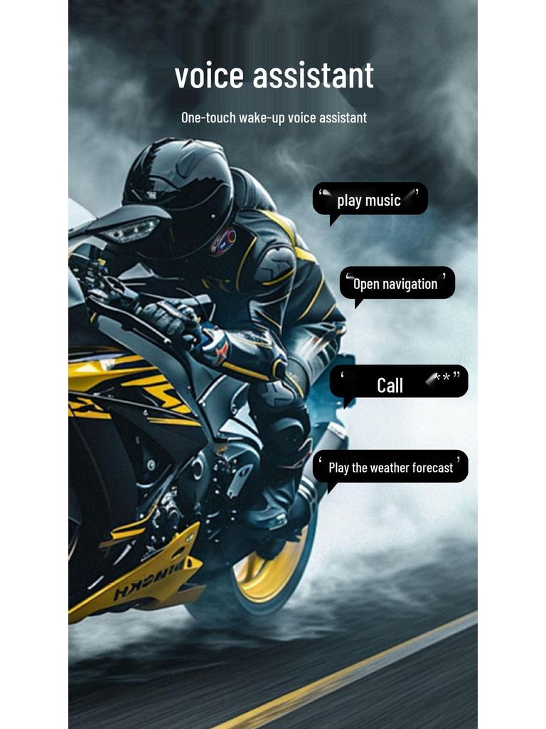 K18 Bluetooth гарнитура для мотоциклетного шлема с ЖК-экраном, FM-радио, настройками эквалайзера и индикатором заряда.