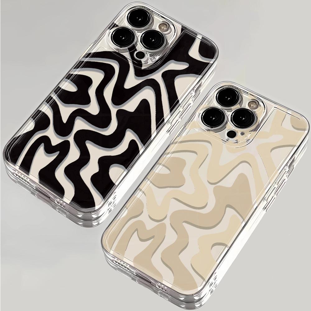 Artistic Water Ripple Phone Case For IPhone 15 14 13 12 11 16 17 Pro Max 17Air 16 15 14 Plus 16E Funda Protection Cover Case