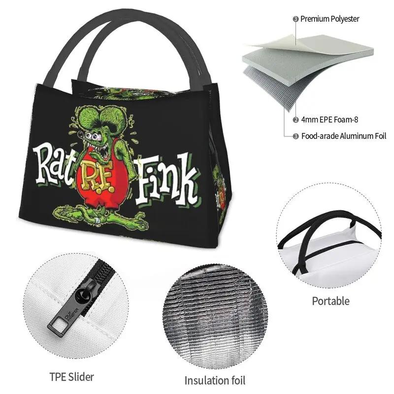 Rat Fink Анимация Аниме Мультфильм Изолированные Ланч-Бумы для Женщин Герметичный Термо-Охладитель Ланч-Бокс Офис Пикник Путешествия