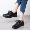 Spring British Style Student Girl Leather Shoes Full Black Office Business Lace Up Women Oxford