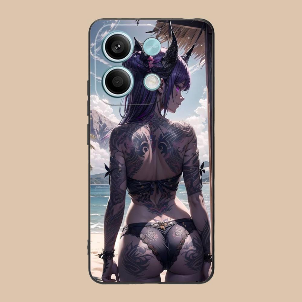 Fashion Tattoo Girl Mobile Phone Case for Xiaomi 15 14 13 12 Mi 11 T Ultra Lite Pro S X 5G Colorful Printing Cover Cover Pretty