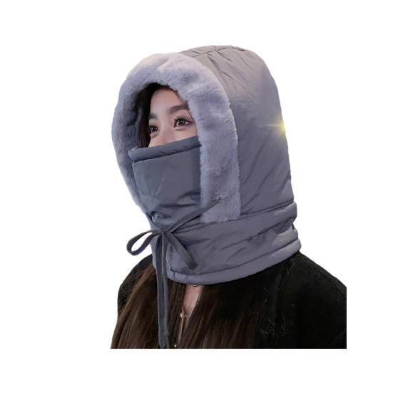 Шапка для верховой езды Ветрозащитная Зимняя Защита лица с Дышащей Областью Носа и Рта Теплая Бархатная Подкладка Покрытие 360 Градусов Лыжный Гейтор для Шеи