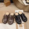 Ретро хлопковые шлепанцы Birkenstock с плоской подошвой, из бархата, осенняя новинка, с мягкой подошвой, однотонные, с открытым носком, полуботинки