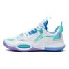 Li Ning All City 10 V1 Low Basketball Shoes Kids Sneakers White Green YKBS024-3