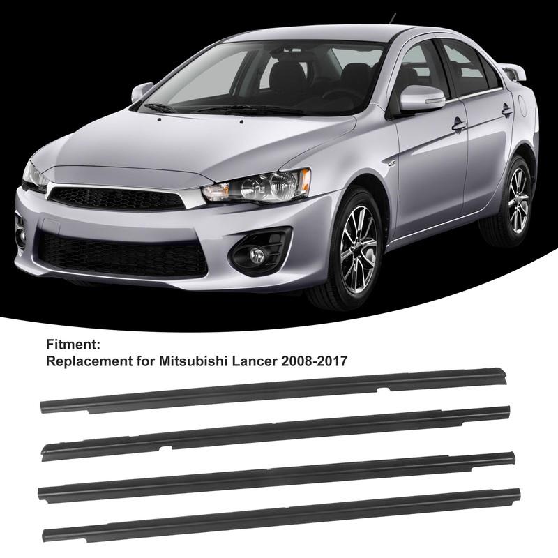 4 шт. Автомобильный уплотнитель двери 5727A005 Уплотнительная лента для переднего и заднего стекла Замена молдинга для Mitsubishi Lancer 2008-2017