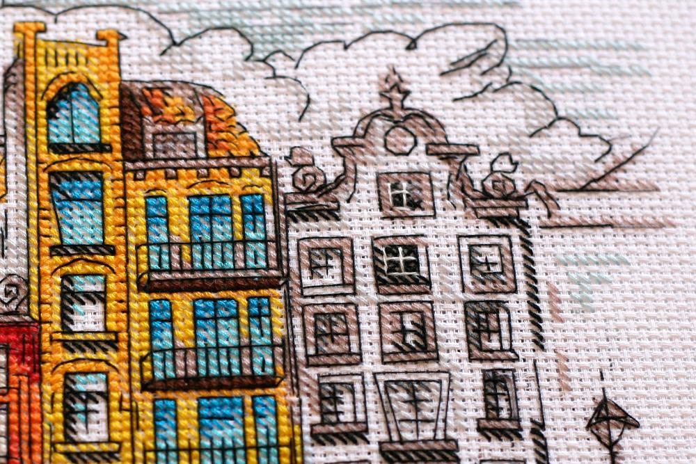 Cross Stitch Kit Abris Art Colored Town