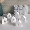 3D Nordic Style Small House Silicone Mold 6-hole House Candle Molds Mini Houses Plaster Concrete Cement Mould Aroma Soap Molds