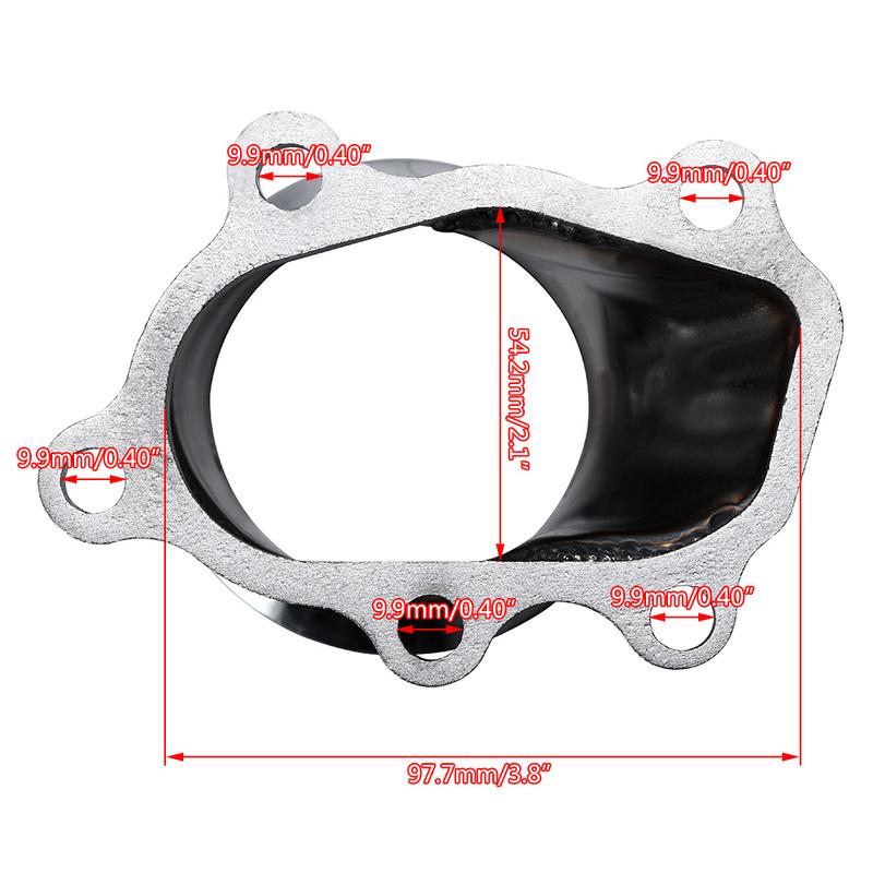 VR RACING- Stainless Steel Adapter for T25 T28 GT25 GT28 2.5" 63mm V-band Clamp Flange Turbo Down Pipe Adapter VR4833