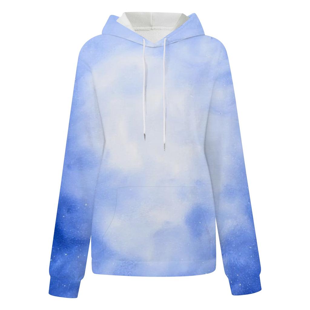 Женская мода Повседневные Универсальные Повседневные толстовки с круглым вырезом Графика Повседневные с длинным рукавом Градиент Лоскутная верхняя одежда с принтом Толстовки